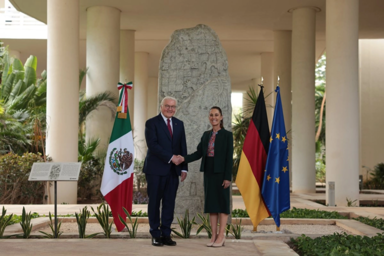 Inicia encuentro bilateral entre Sheinbaum y el presidente alemán Frank-Walter Steinmeier