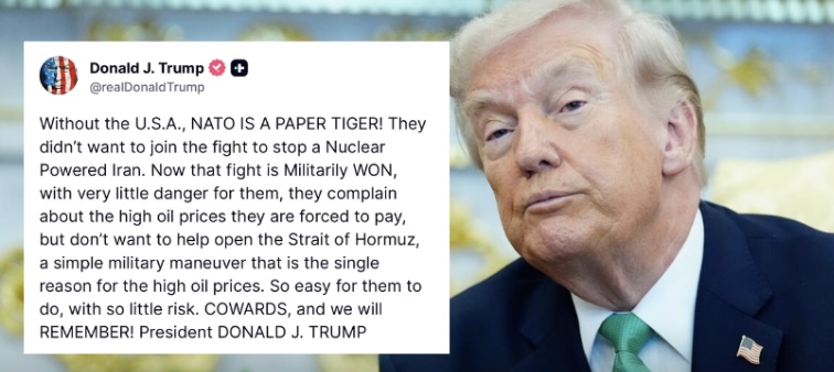 Trump llama “cobardes” a aliados de la OTAN por no sumarse a guerra contra Irán