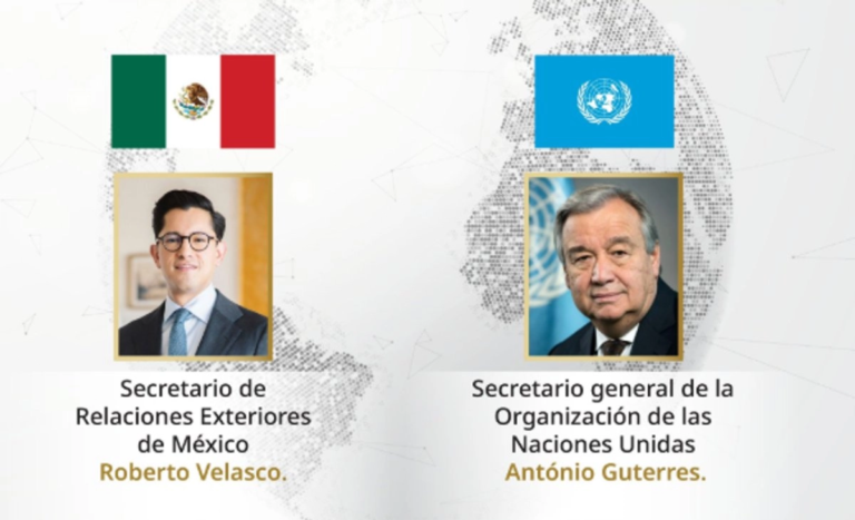 Velasco reafirma compromiso de México con multilateralismo y cooperación en conversación con Guterres