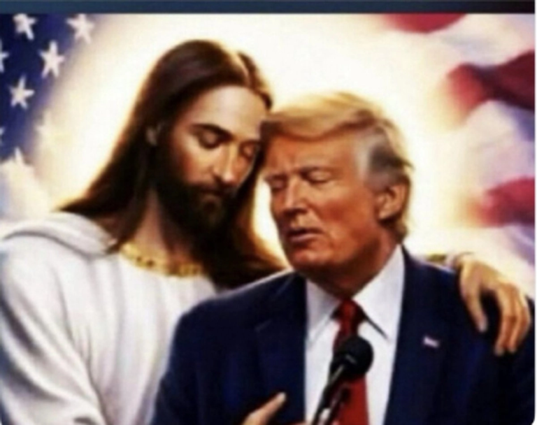 Trump publica nueva imagen, ahora de Jesús abrazándolo