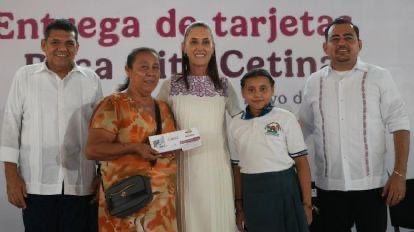 «La educación pública es mejor»: Sheinbaum acude a Tabasco a entregar becas Rita Cetina