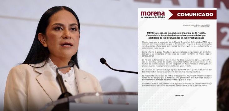 Ariadna Montiel y Morena respaldan a la FGR; rechazan que las investigaciones tengan motivaciones políticas