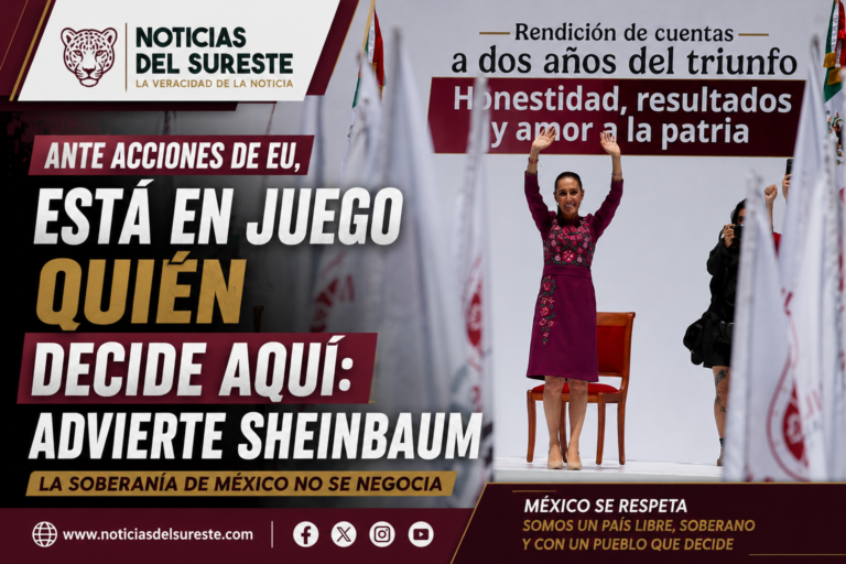 Ante acciones de EU, está en juego quién decide aquí, advierte Sheinbaum