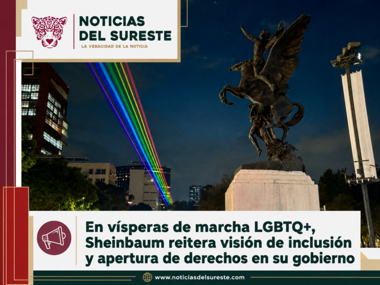 En vísperas de marcha LGBTQ+, Sheinbaum reitera visión de inclusión y apertura de derechos en su gobierno