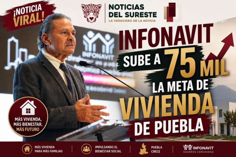 Infonavit sube a 75 mil la meta de vivienda de Puebla