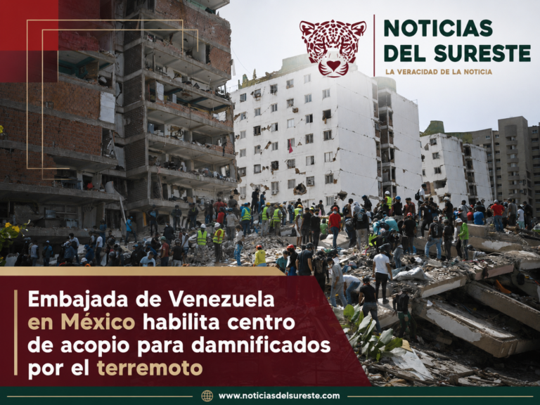 Embajada de Venezuela en México habilita centro de acopio para damnificados por el terremoto