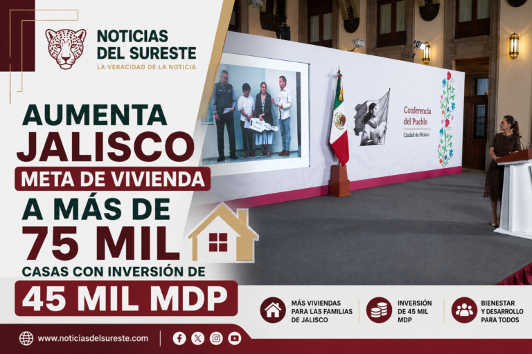 Aumenta Jalisco meta de vivienda a más de 75 mil casas con inversión de 45 mil mdp