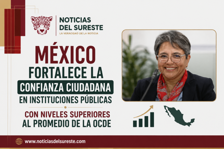 México fortalece la confianza ciudadana en instituciones públicas con niveles superiores al promedio de la OCDE