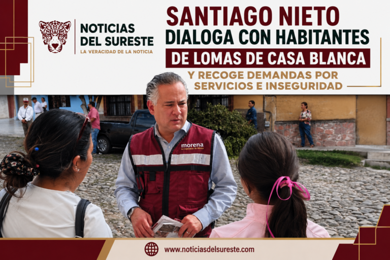 Santiago Nieto dialoga con habitantes de Lomas de Casa Blanca y recoge demandas por servicios e inseguridad