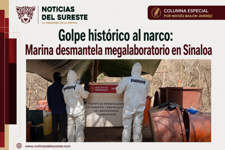 Golpe histórico al narco: Marina desmantela megalaboratorio en Sinaloa