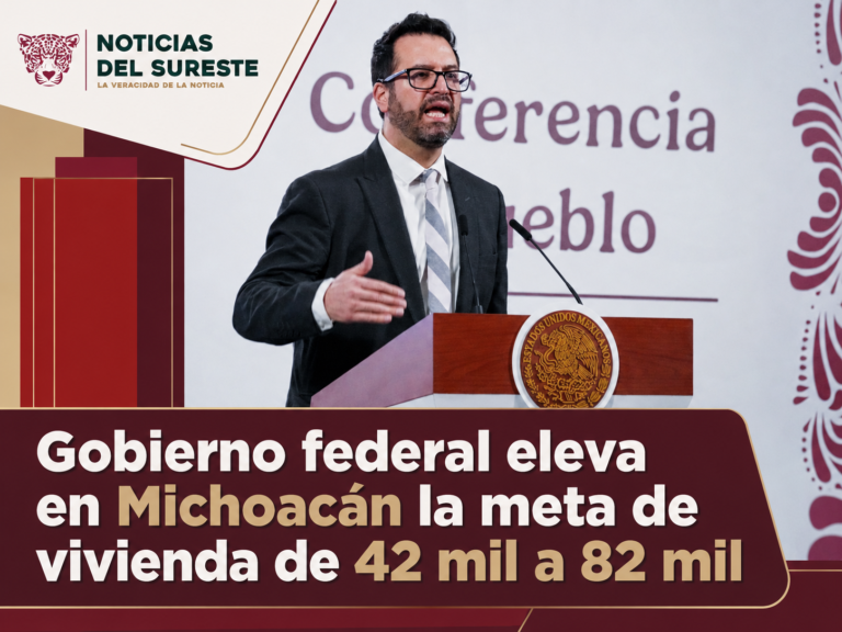 Gobierno federal eleva en Michoacán la meta de vivienda de 42 mil a 82 mil
