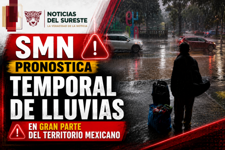SMN pronostica temporal de lluvias en gran parte del territorio mexicano