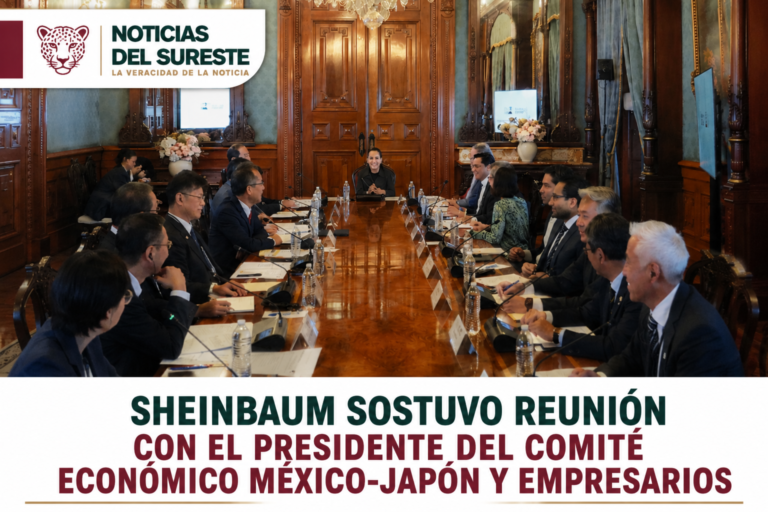 Sheinbaum sostuvo reunión con el presidente del Comité Económico México-Japón y empresarios