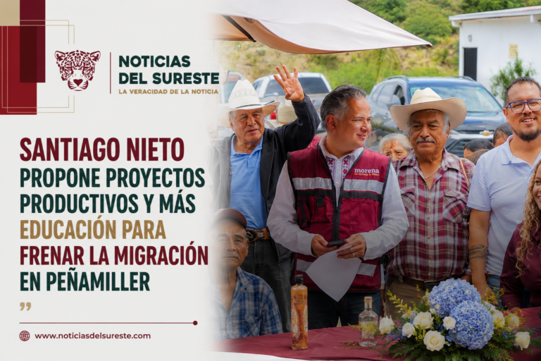 Santiago Nieto propone proyectos productivos y más educación para frenar la migración en Peñamiller