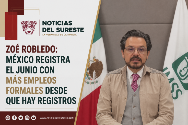Zoé Robledo: México registra el junio con más empleos formales desde que hay registros