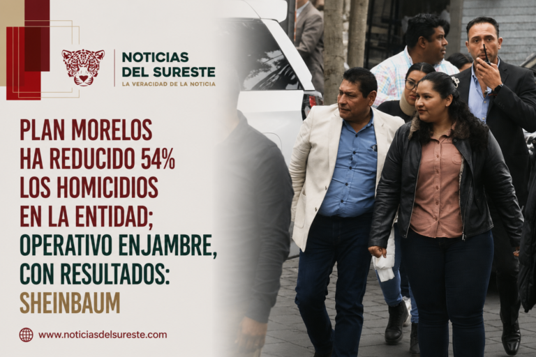 Plan Morelos ha reducido 54% los homicidios en la entidad; Operativo Enjambre, con resultados: Sheinbaum