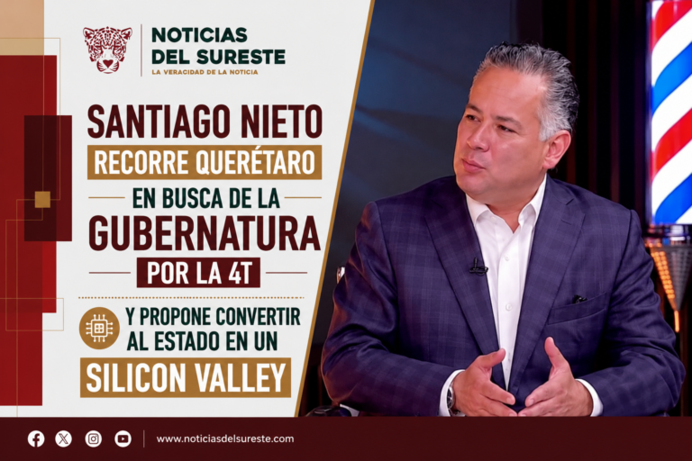 Santiago Nieto recorre Querétaro en busca de la gubernatura por la 4T y propone convertir al estado en un Silicon Valley