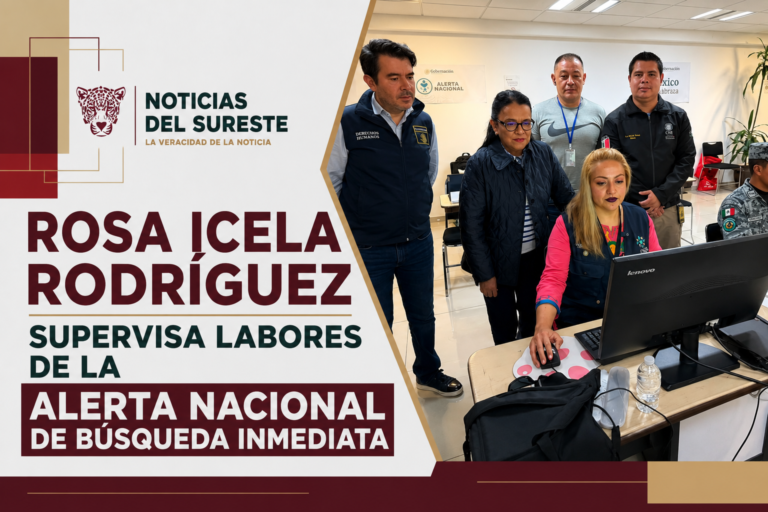 Rosa Icela Rodríguez supervisa labores de la Alerta Nacional de Búsqueda Inmediata