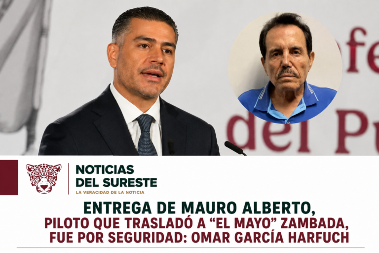 Entrega de Mauro Alberto, piloto que trasladó a «El Mayo» Zambada, fue por seguridad: Omar García Harfuch