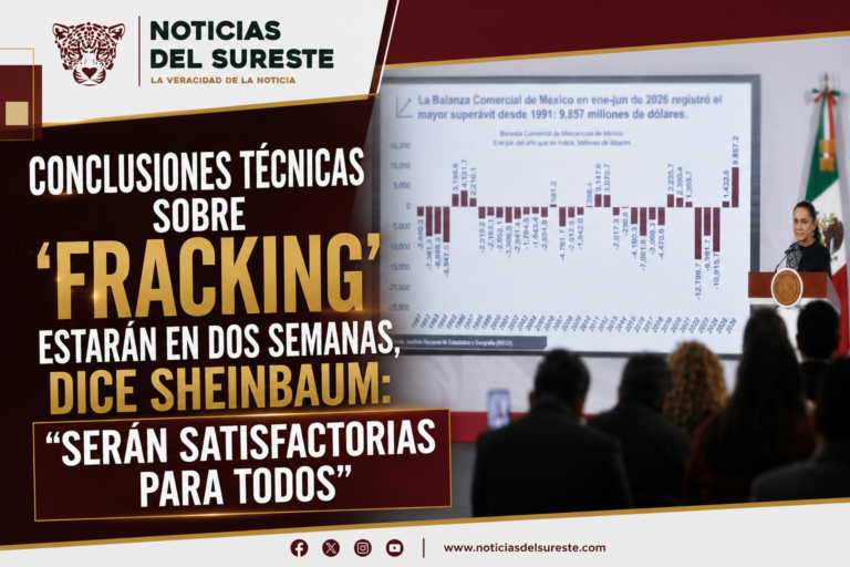 Conclusiones técnicas sobre ‘fracking’ estarán en dos semanas, dice Sheinbaum: “serán satisfactorias para todos”