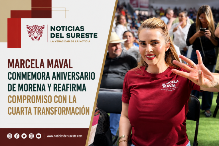 Marcela Maval conmemora aniversario de Morena y reafirma compromiso con la Cuarta Transformación