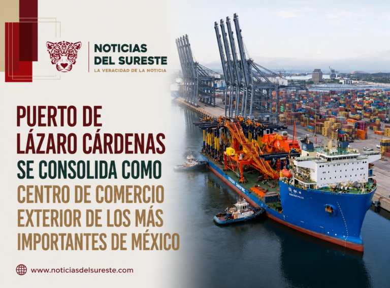 Puerto de Lázaro Cárdenas se consolida como centro de comercio exterior de los más importantes de México