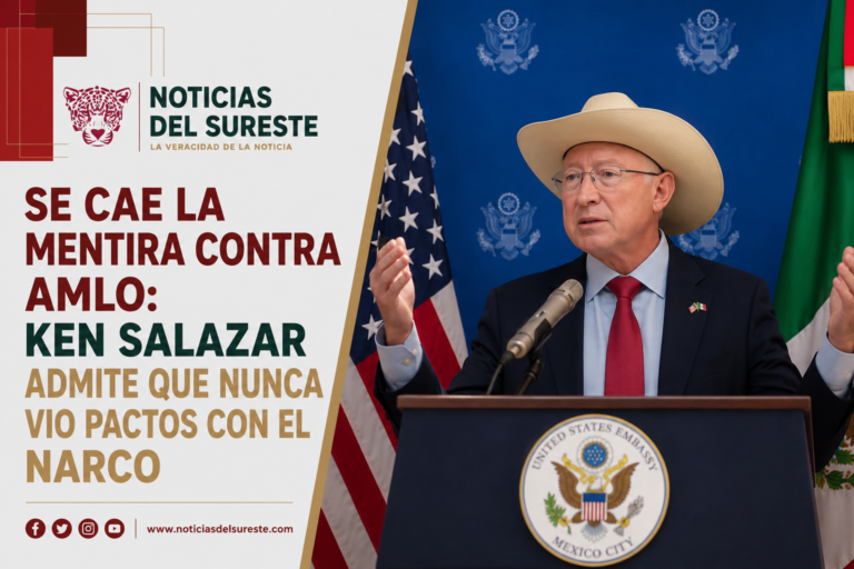 Se cae la mentira contra AMLO: Ken Salazar admite que nunca vio pactos con el narco