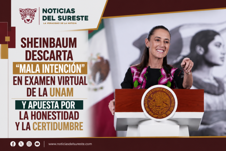 Sheinbaum descarta «mala intención» en examen virtual de la UNAM y apuesta por la honestidad y la certidumbre