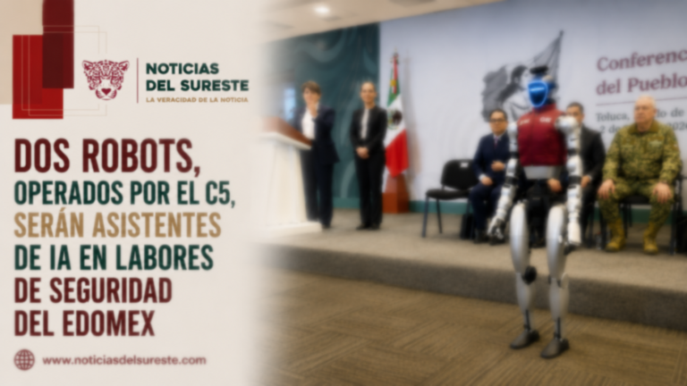 Dos robots, operados por el C5, serán asistentes de IA en labores de seguridad del Edomex