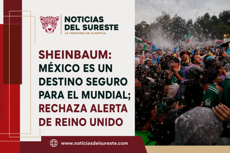 Sheinbaum: México es un destino seguro para el Mundial; rechaza alerta de Reino Unido