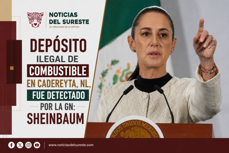 Depósito ilegal de combustible en Cadereyta, NL, fue detectado por la GN: Sheinbaum