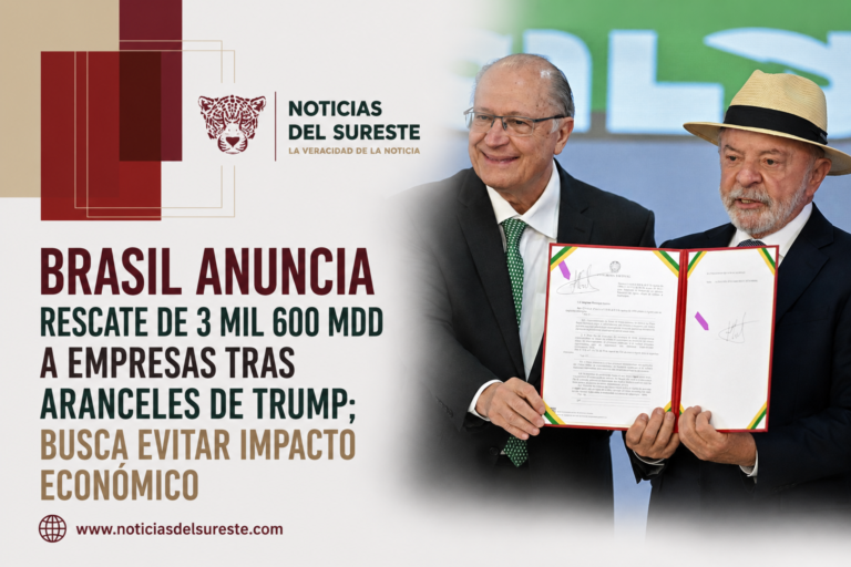 Brasil anuncia rescate de 3 mil 600 mdd a empresas tras aranceles de Trump; busca evitar impacto económico