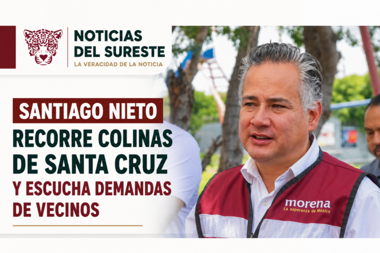 Santiago Nieto recorre Colinas de Santa Cruz y escucha demandas de vecinos