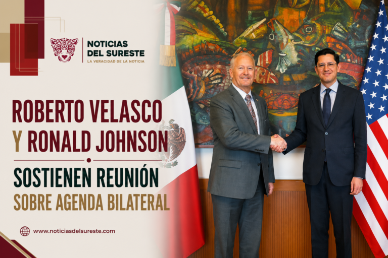 Roberto Velasco y Ronald Johnson sostienen reunión sobre agenda bilateral