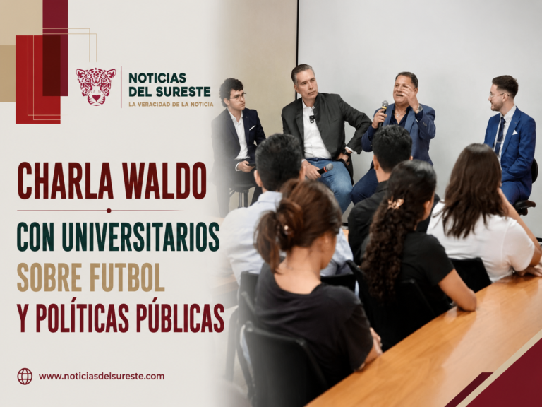 Charla Waldo con universitarios sobre futbol y políticas públicas