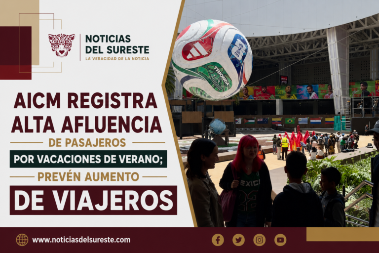 AICM registra alta afluencia de pasajeros por vacaciones de verano; prevén aumento de viajeros
