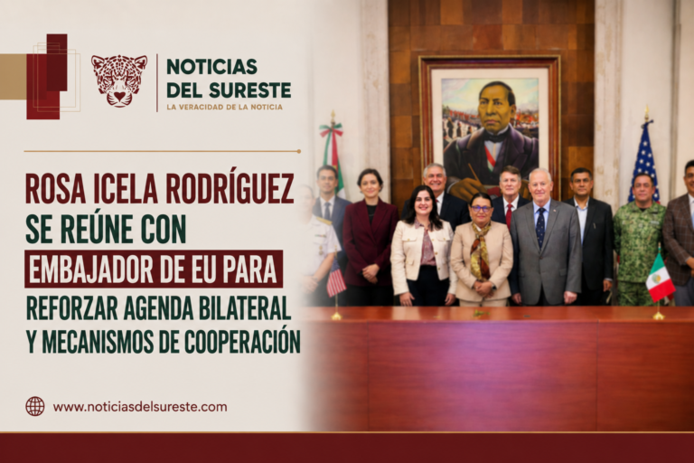 Rosa Icela Rodríguez se reúne con embajador de EU para reforzar agenda bilateral y mecanismos de cooperación