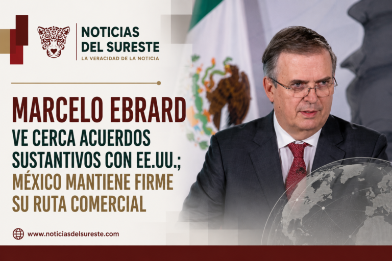 Marcelo Ebrard ve cerca acuerdos sustantivos con EE.UU.; México mantiene firme su ruta comercial