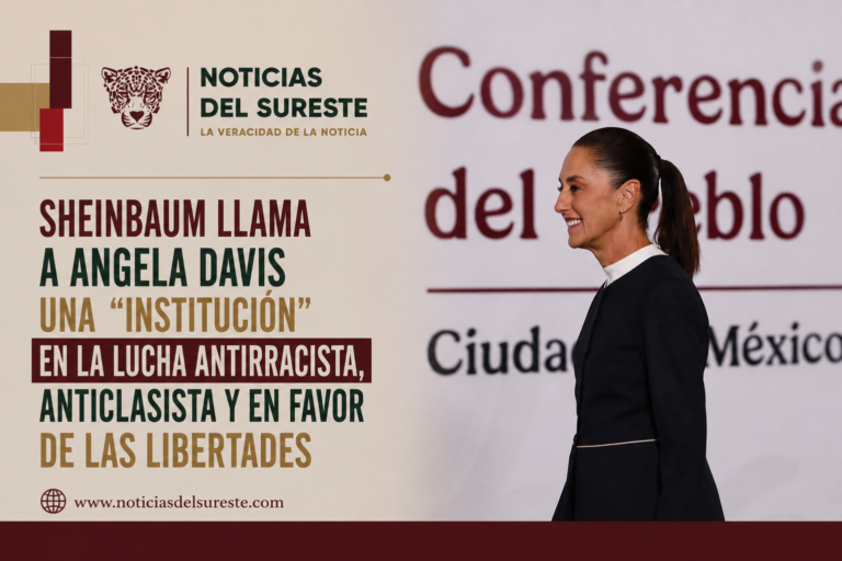 Sheinbaum llama a Angela Davis una «institución» en la lucha antirracista, anticlasista y en favor de las libertades