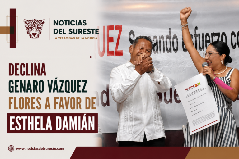 Declina Genaro Vázquez Flores a favor de Esthela Damián