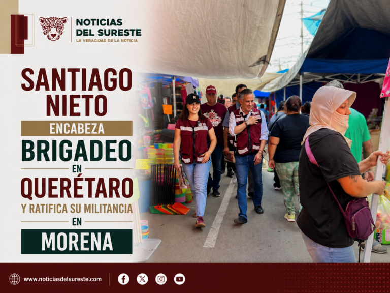 Santiago Nieto encabeza brigadeo en Querétaro y ratifica su militancia en Morena