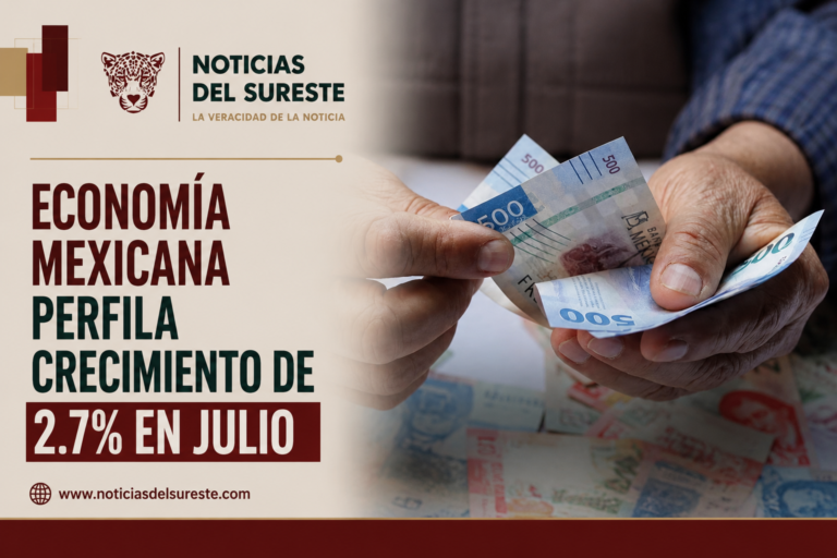 Economía mexicana perfila crecimiento de 2.7% en julio