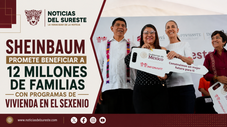 Sheinbaum promete beneficiar a 12 millones de familias con programas de vivienda en el sexenio