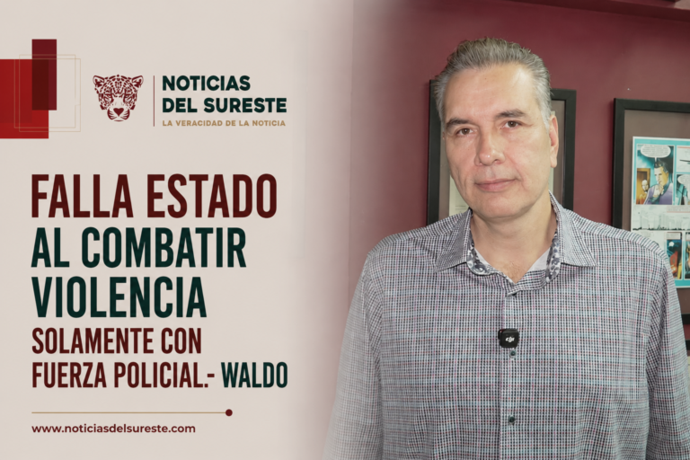 Falla Estado al combatir violencia solamente con fuerza policial.- Waldo