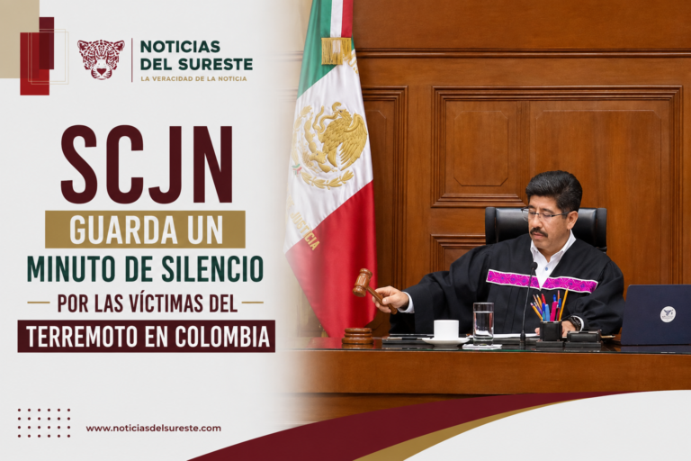 SCJN guarda un minuto de silencio por las víctimas del terremoto en Colombia