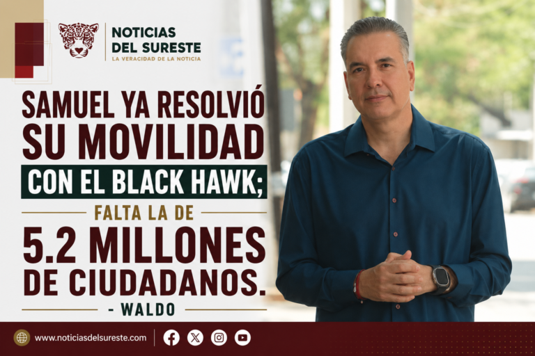Samuel ya resolvió su movilidad con el Black Hawk; falta la de 5.2 millones de ciudadanos.- Waldo