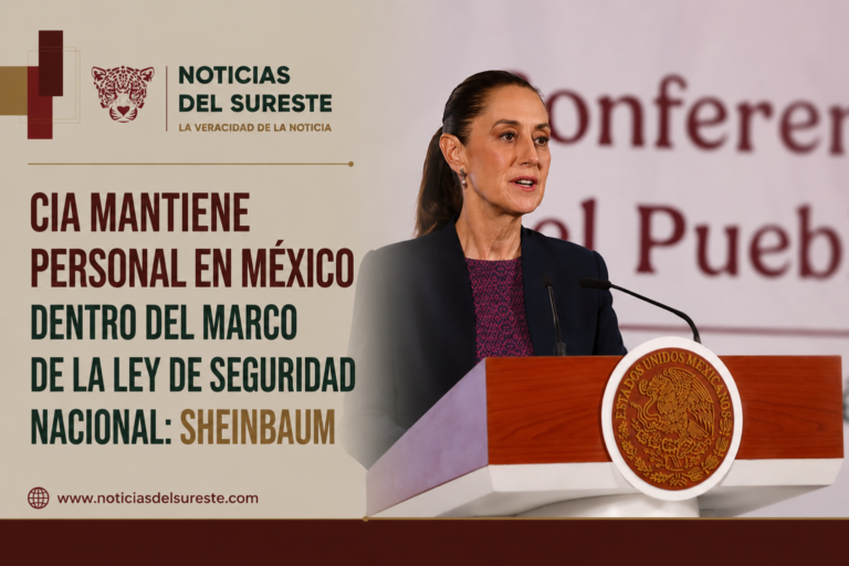 CIA mantiene personal en México dentro del marco de la Ley de Seguridad Nacional: Sheinbaum