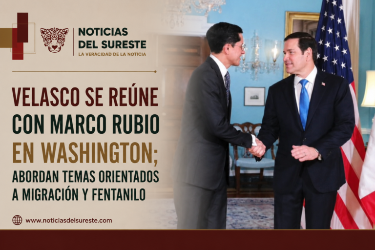 Velasco se reúne con Marco Rubio en Washington; abordan temas orientados a migración y fentanilo