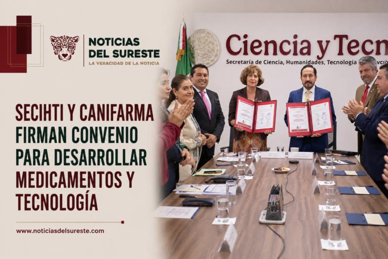 Secihti y Canifarma firman convenio para desarrollar medicamentos y tecnología