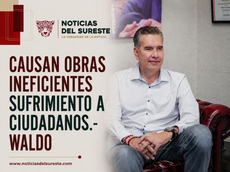Causan obras ineficientes sufrimiento a ciudadanos.- Waldo